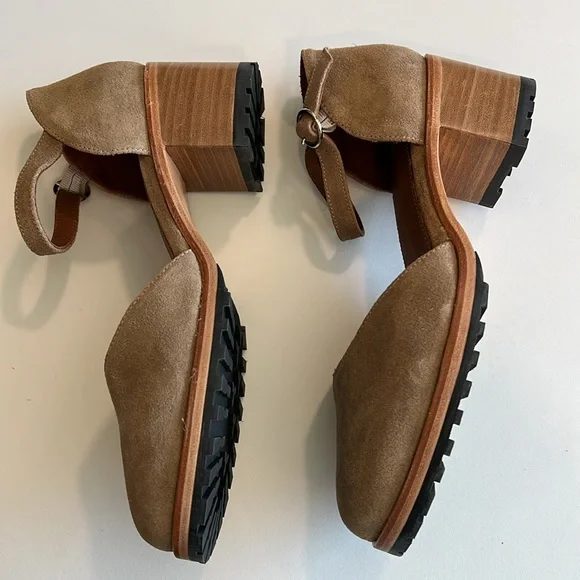 Patina - leather heeled Mary Jane’s, clogs, suede - Picture 6 of 14